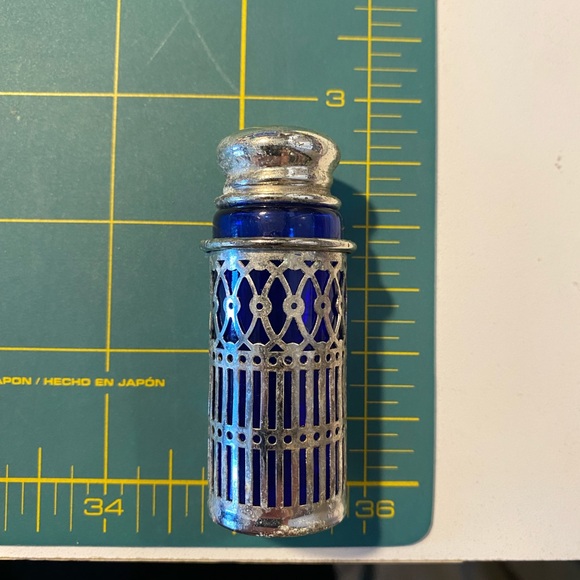 Elegant Blue and Silver Salt and Pepper Shakers - Picture 3 of 3